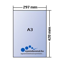 A3 méretű beltéri plakát mintatermék